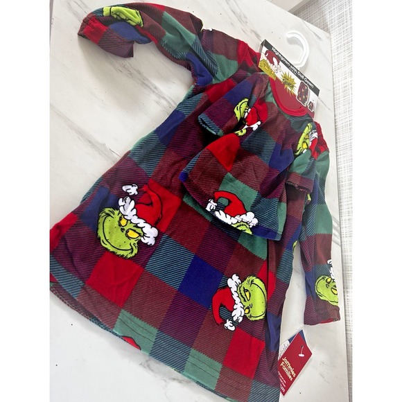 Other - Dr. Suess The Grinch Girl & 18"‎ Doll Matching Nightgowns Pajamas 2T New BxI & J